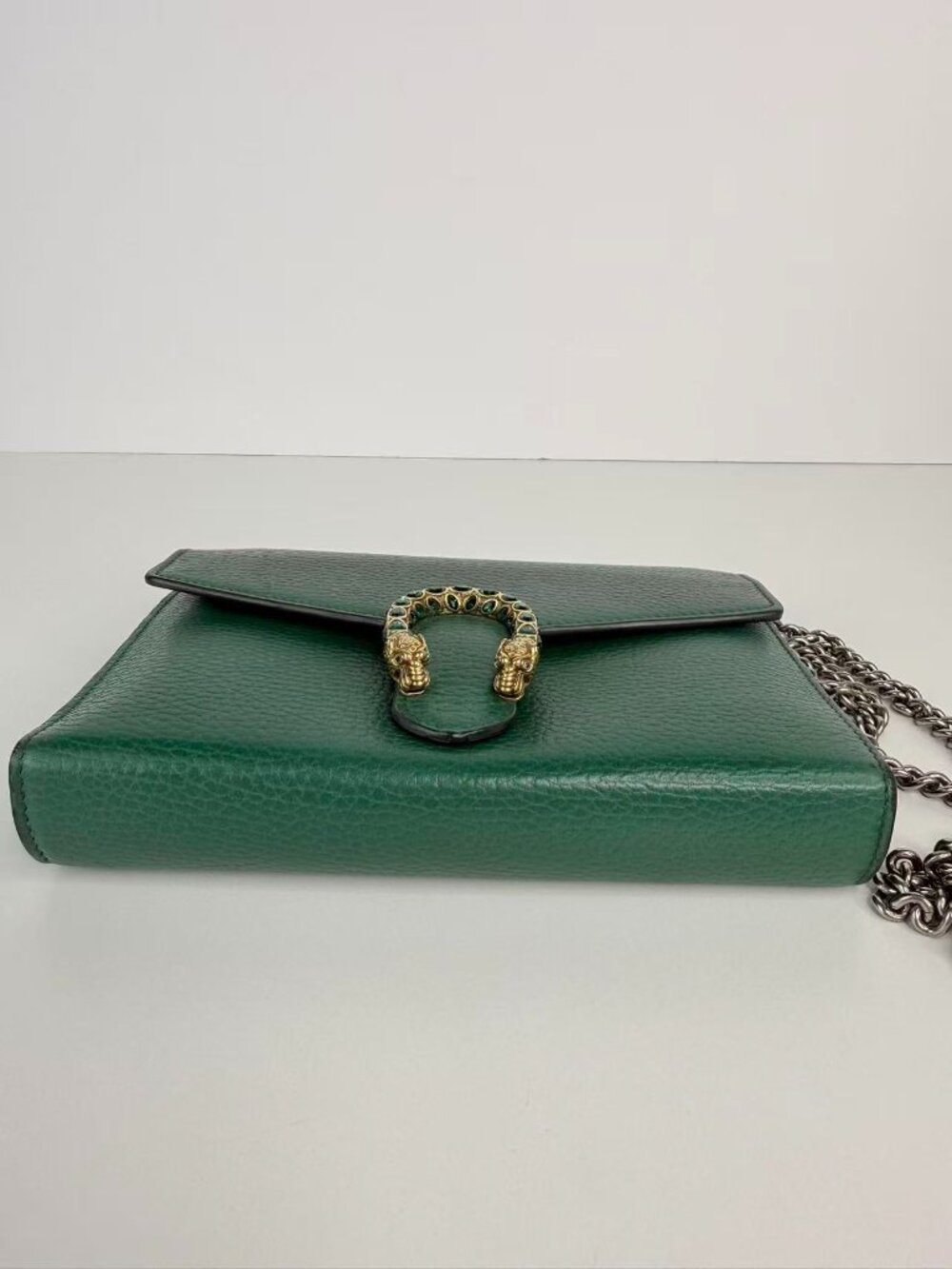 Gucci Dionysus Green Super Mini Leather Chain Crossbody Bag - Picture 9 of 11